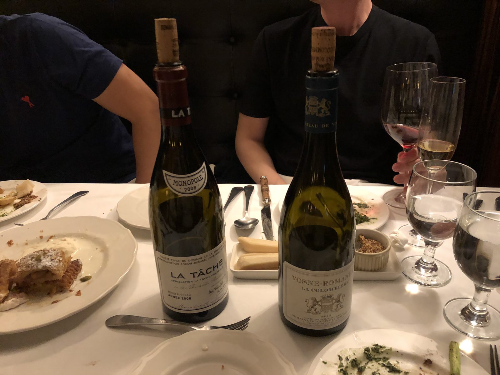 The table