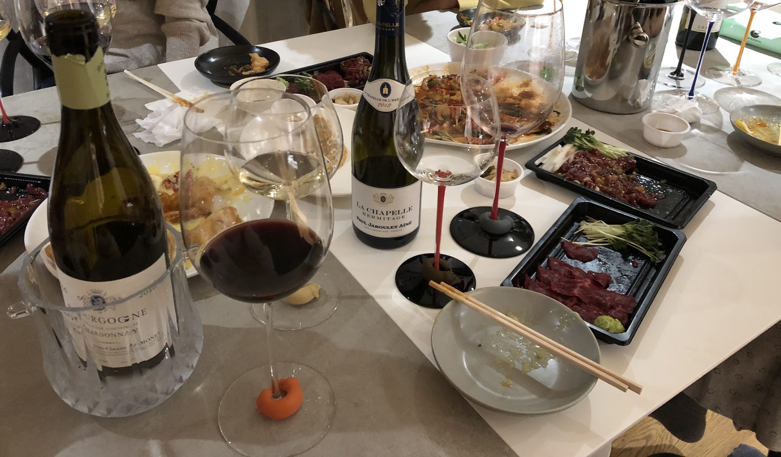The table