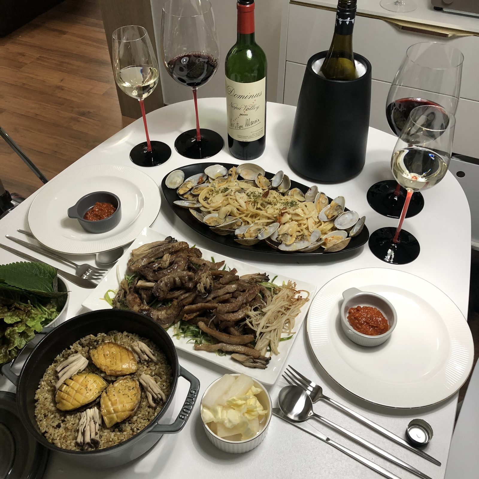 The table