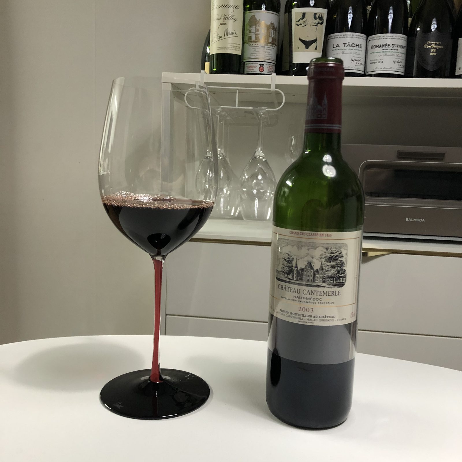 In the glass