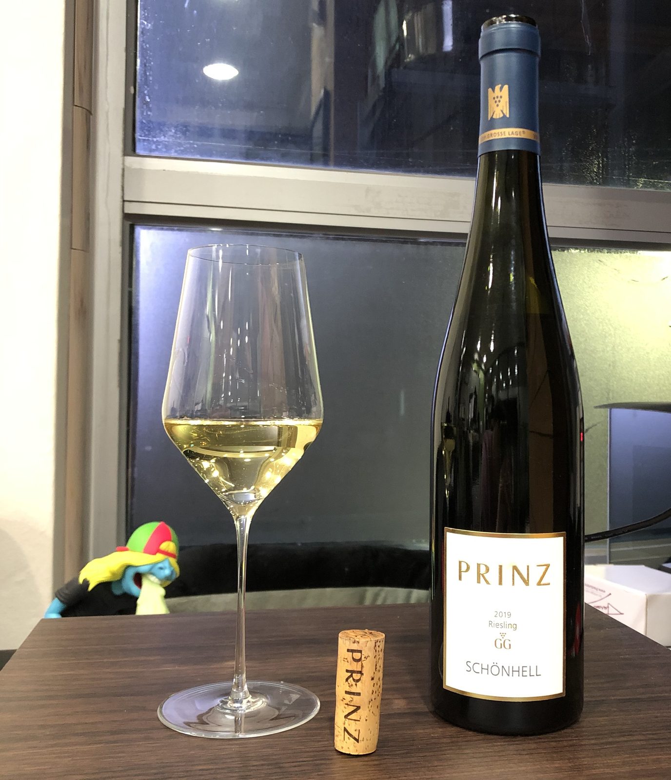 The bottle, the cork and the glass