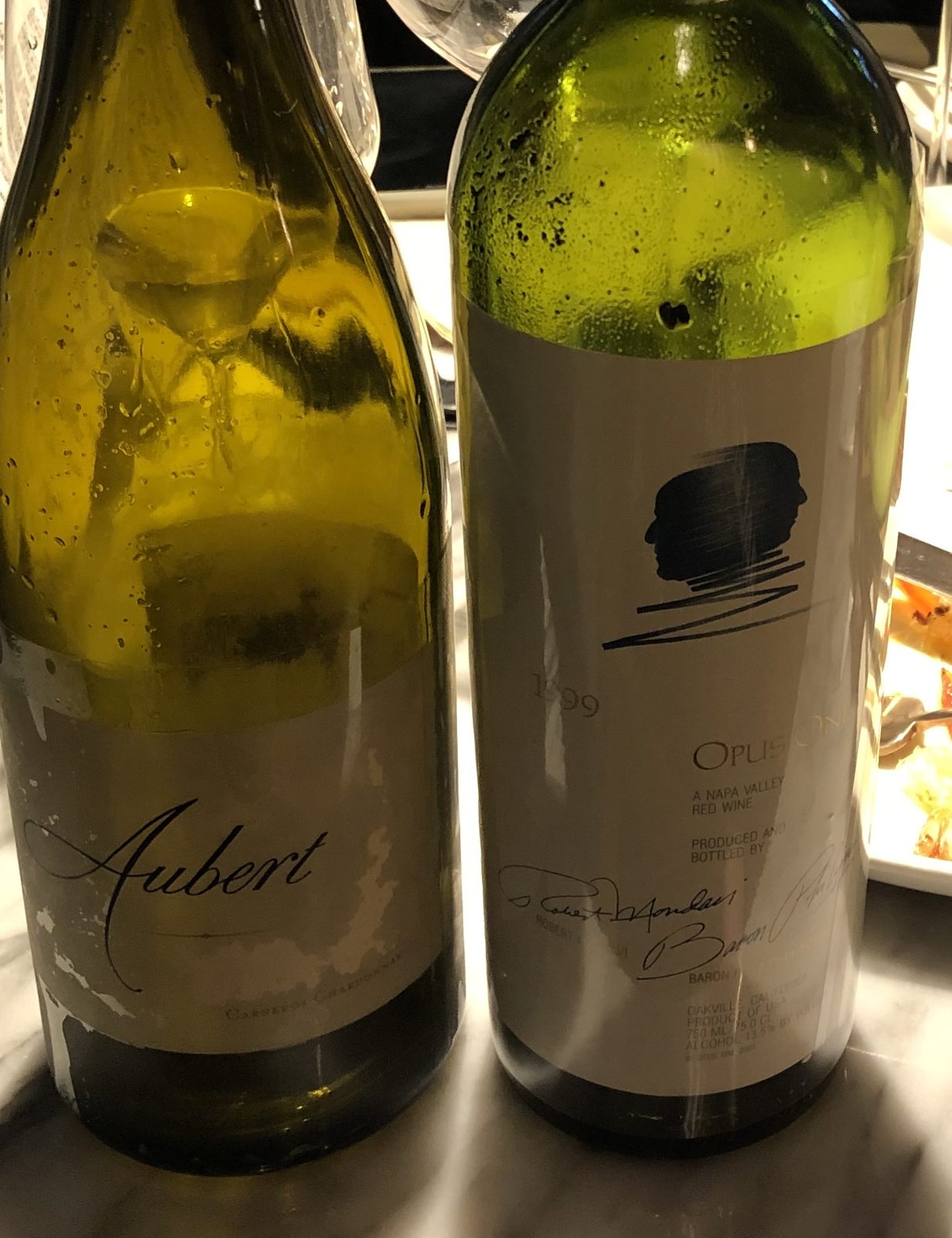 The bottle on the marble