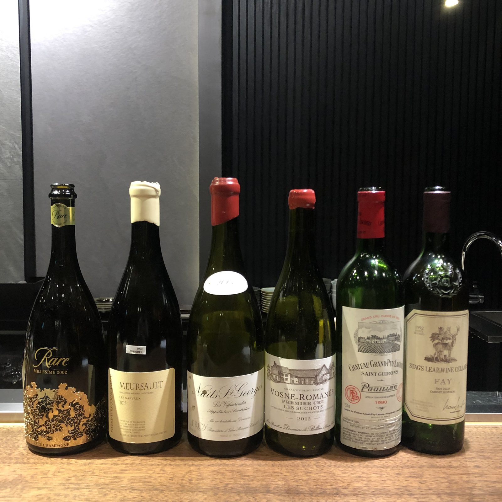 Lineup on the counter