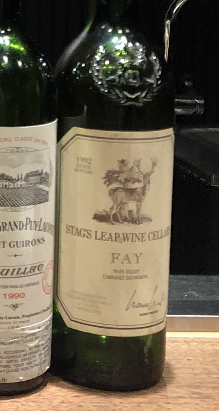 Stag's Leap Wine Cellars Fay Cabernet Sauvignon 1992