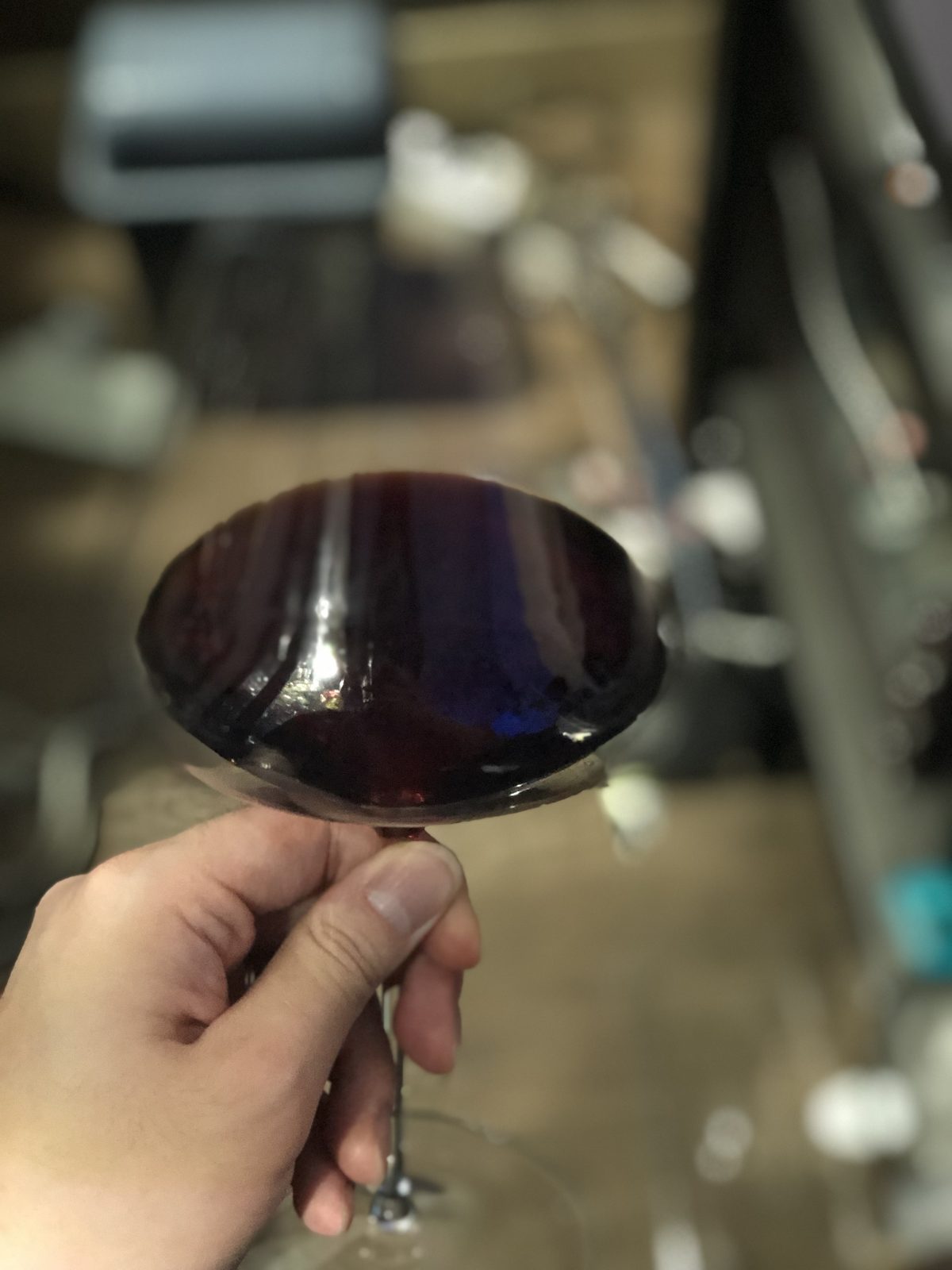 In the glass