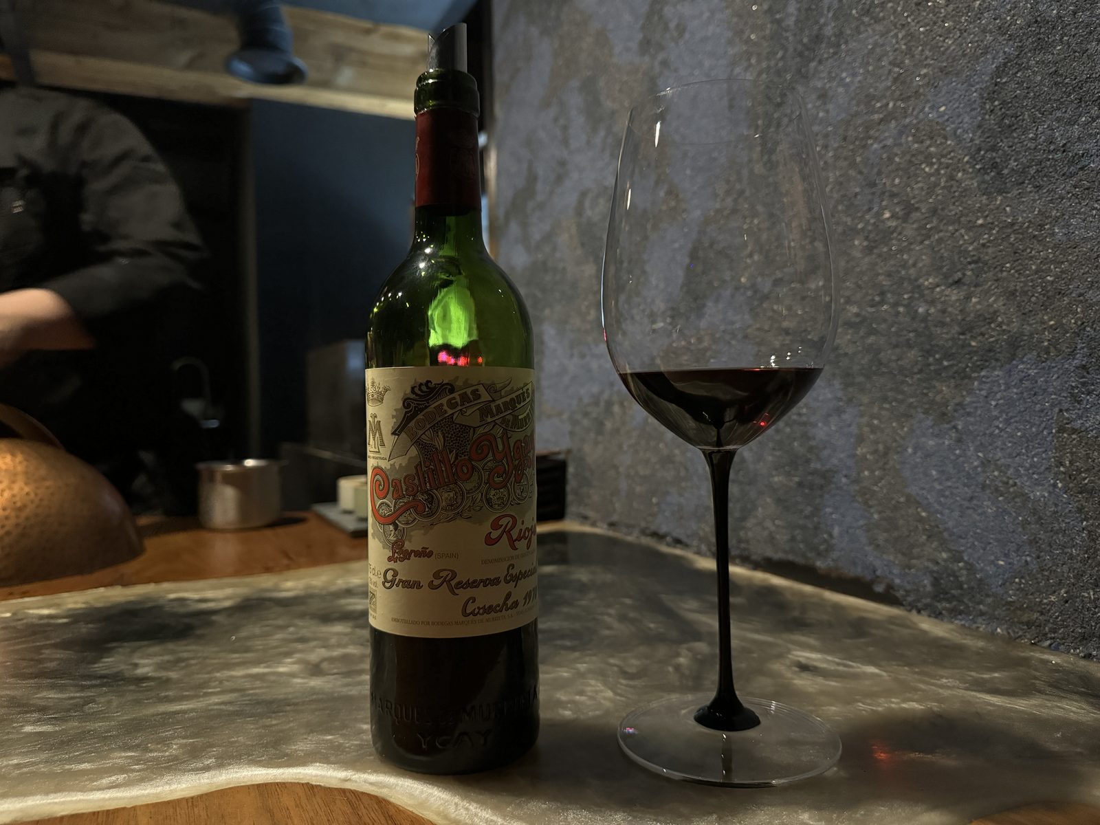 The bottle on the counter