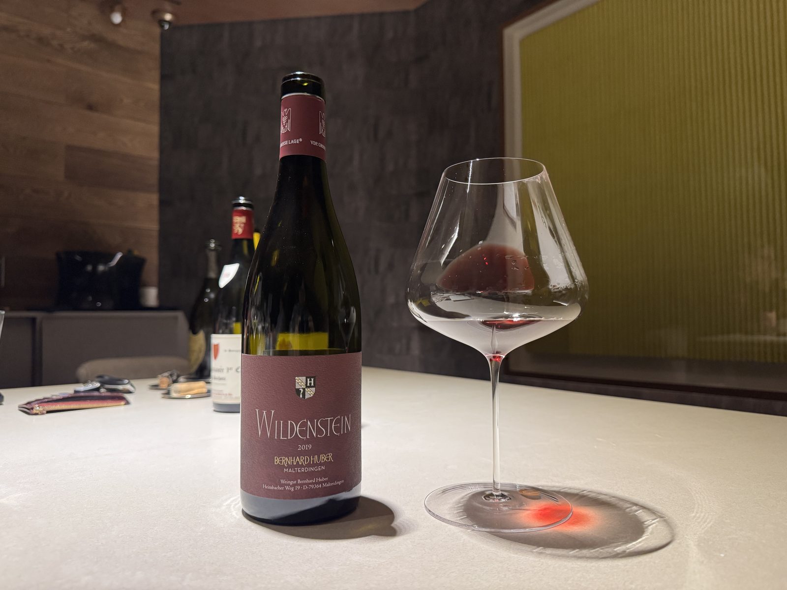 In the glass