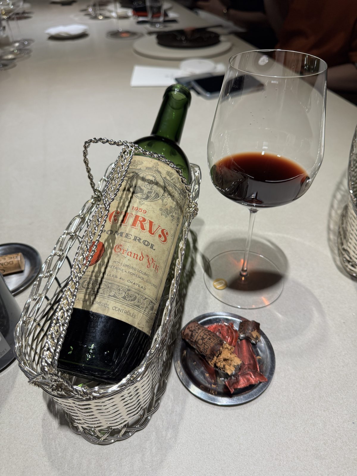 Pétrus 1959 in the cradle