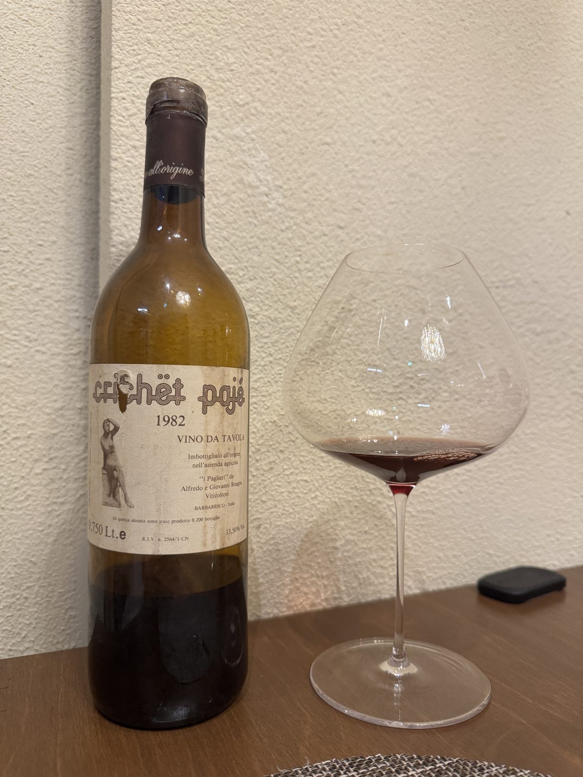 Roagna Barbaresco Crichët Pajé 1982 (Vino da Tavola)